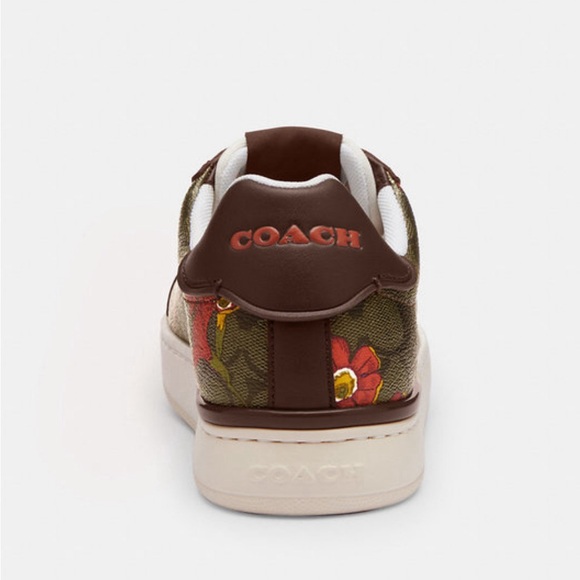NWT Coach Outlet Clip Low Top Sneaker In Signature Canvas With Floral Print - Picture 6 of 6